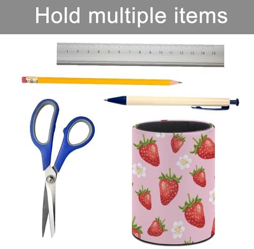 Strawberry Pen Holder Pencil Cup for Desk Organizer