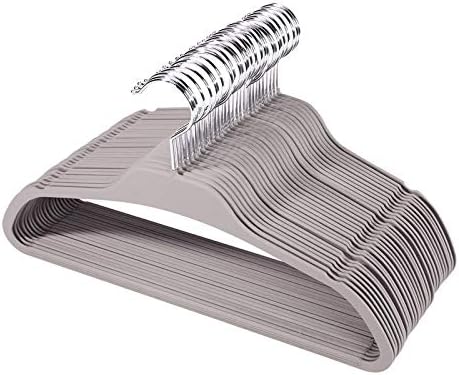 30 Pack Rubberized Hangers with Non-Slip Hangers Grip