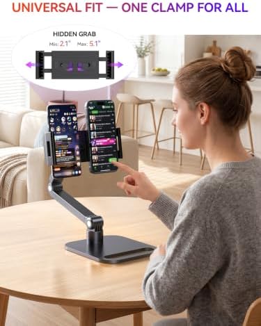 UPERFECT Portable Monitor & Tablet Stand, Heavy-Duty Carbon Steel Mount