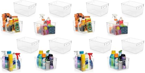 ClearSpace Clear Plastic Storage Bins – Pantry Organizers & Storage Containers, Cabinet Organizer - Home Organization Mu