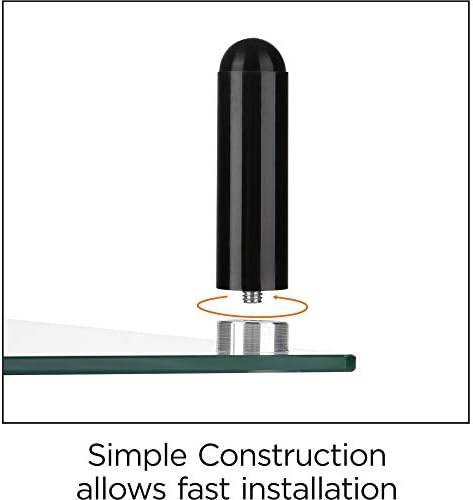 Lorell 4-Leg Single Shelf Glass Monitor Stand