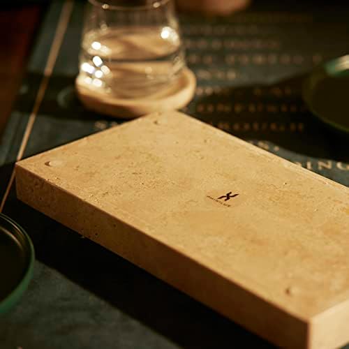 Italian 100% Marble Vanity Tray (12x6in), Counter Organizer for Bathroom, Kitchen, Dresser, Coffee Table, Serving & Deco