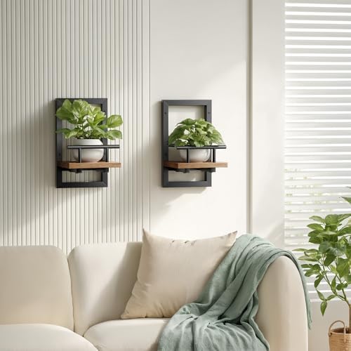 Sbosbo Floating Shelves for Wall Plant Shelf Indoor Wall Mounted Shelves