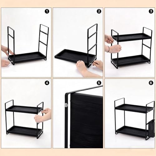LEMIKKLE Coffee Station Organizer for Counter, Coffee Pods Holder Storage, Wooden Kitchen Counter Shelf, Coffee (Coffee 