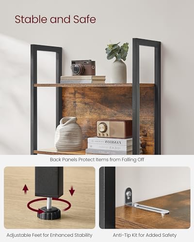 VASAGLE 5 Tier Bookshelf, Free Standing Bookcase Storage Organizer