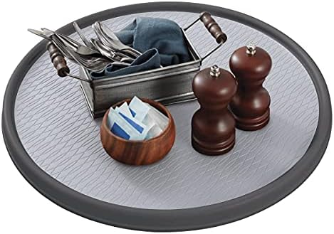 Copco Non-Skid Pantry Cabinet Lazy Susan Turntable, 18-Inch, Charcoal/Light Gray