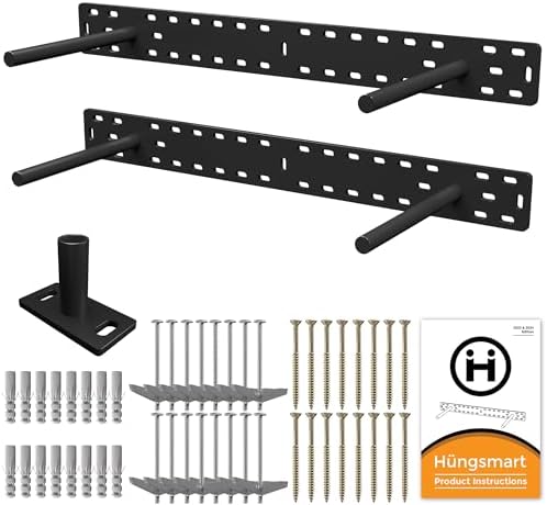 2 x 22 inch Real XL Heavy Duty Floating Shelf Brackets Designed for Long Custom Shelves, Hidden Floating Shelf Hardware,