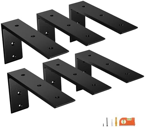 NEODROP 6-Pack 10 Inch Countertop Support Brackets, Heavy Duty L Brackets for Quartz/Wood/Laminate/Granite Countertops |