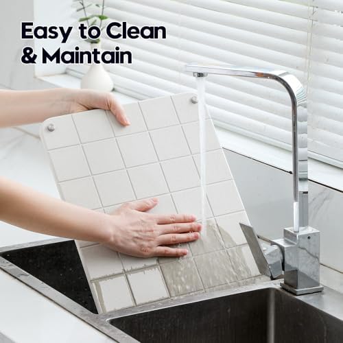 Razborci Stone Dish Drying Mat for Kitchen Counter, Water Absorbing Bathroom Tray Sink Organizer, Diatomaceous Earth Cou