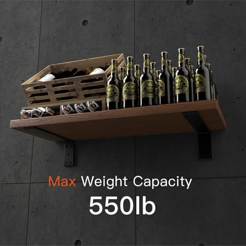 16 Inch Countertop Support Brackets 4 Pack, 3/8" Thick Floating L Brackets
