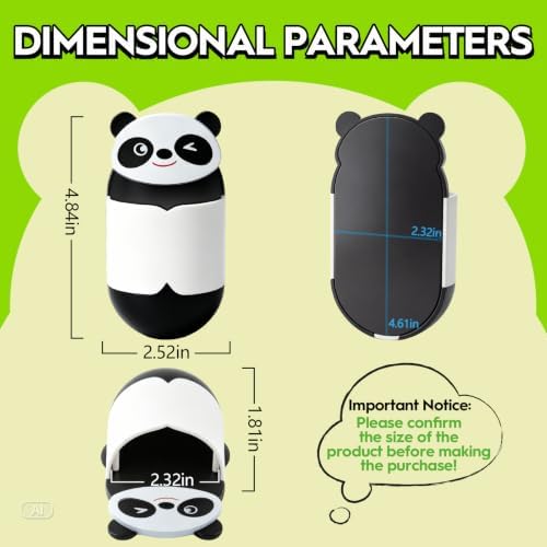 KITANIS Cute Panda Magnetic Pen Holder,2 Pack Magnetic Dry Erase Marker Holder,Magnet Storage Marker Pen Pencil Organizer for Refrigerator,Whiteboard,Locker Accessories