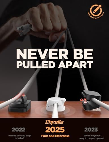 8Pack Cord Organizer [Dual Spring & Clasp] [Max Stability] Cable Clips, Chfeila Cord Holder, Desk Cable Management, Adhe