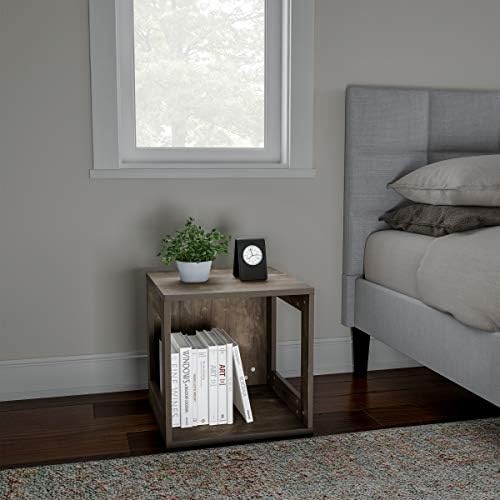 Lavish Home Modern Small Bookcase with Storage – Minimalist Open-Side Modular Shelving Unit, Stackable Accent Bookcase f