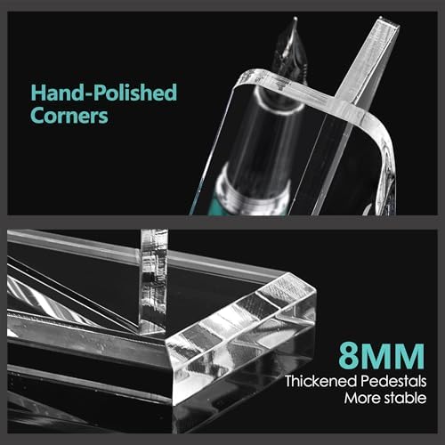 SANRUI Acrylic Pen Holder Desktop Display, Clear Vertical Pencil Stand