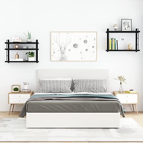 MXCSE Shelves on Wall, Floating Bookshelves, Shelves for Room Wall (Black)