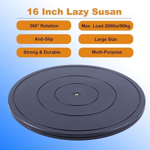 2 PCS 16 Inch Lazy Susan Turntable Heavy Duty Rotating Swivel Stand Lazy Susan with Steel Ball Bearings Flat Base Stand 