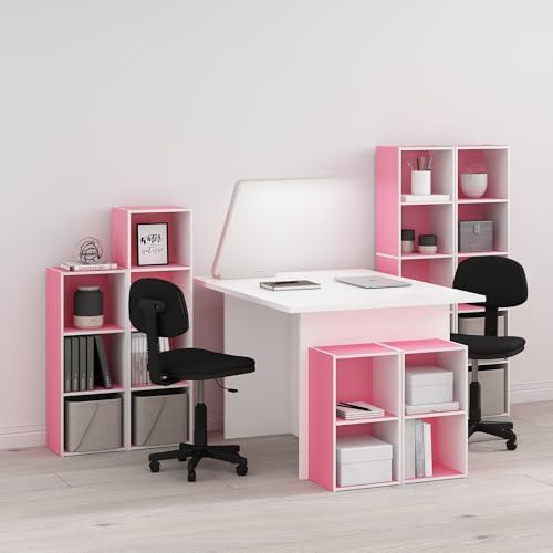 Furinno PASIR Book Shelf, 2-Tier Modern Bookshelf, Open Shelves Bookcase 9 x 12 x 21, Easy Assembly, for Living Room, Be