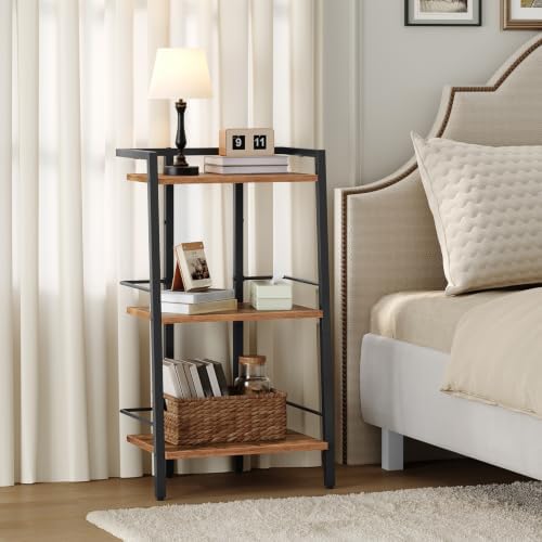 MAHANCRIS 3-Tier Book Shelf, Ladder Shelf, Bookcase, Ladder Shelving Unit