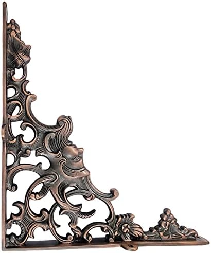 Adonai Hardware Ahasuerus Brass Shelf Bracket (Supplied as 2 Pieces per Pack) - Antique Copper