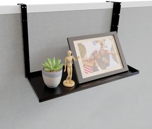 Office Cubicle Shelf - 14.2'' x 5.9'' Storage Organizer Floating Corner Rack Hanging Shelf Height Adjustable Home Office