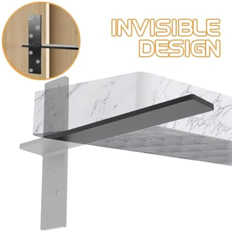 3 Pcs 3/8" Thick Floating Shower Bench Brackets 16"x11"x2.5"