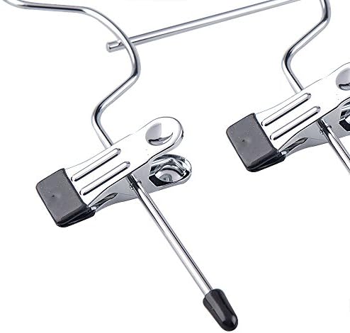 Tosnail 4 Pack 4 Tier Skirt Pants Clothes Hanger with Non Slip Clips, Space Saving Closet Organizer for Trouser, Slack, Jeans, Towels