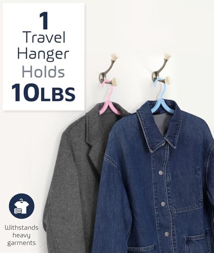 30 Pcs Travel Hangers, Cruise Ship Essentials Foldable Hangers Plastic Travel Essentials, Portable Cruises Must Haves 2026 for Skirt, Suitcase, RV Camping Airplane Europe Vacation Essential