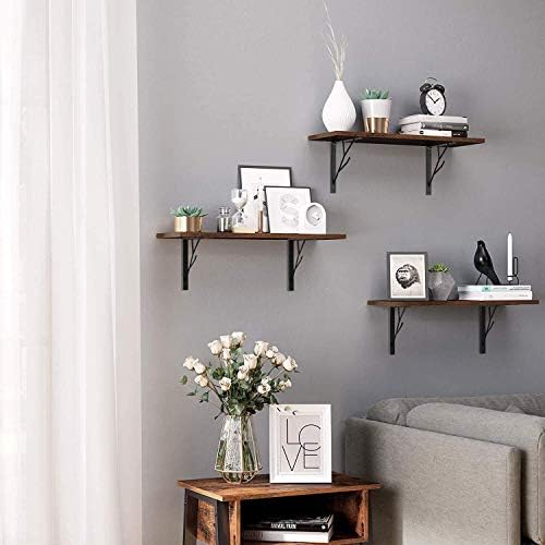 Mocomax 8 Inch Decorative Shelf Brackets, Heavy Duty Floating Shelves, Wall Mount Shelving Bracket, Hardware L Shape Tre