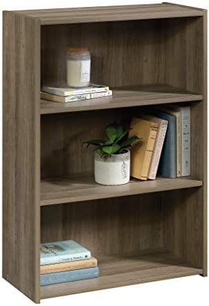 Sauder Beginnings 3-Shelf Bookcase, Bookshelf with Adjustable Storage Shelves, in Summer Oak