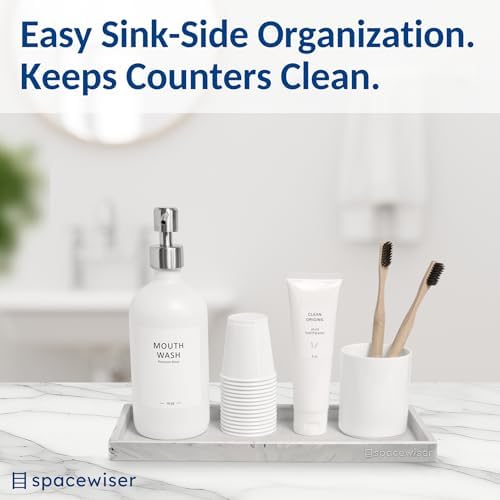 Spacewiser Silicone Countertop & Vanity Bathroom Tray – 2 PC 11.7"