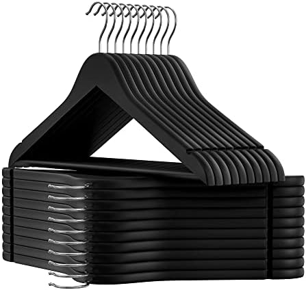 SONGMICS Wooden Hangers, 20-Pack Wood Hangers with Rubber Coating