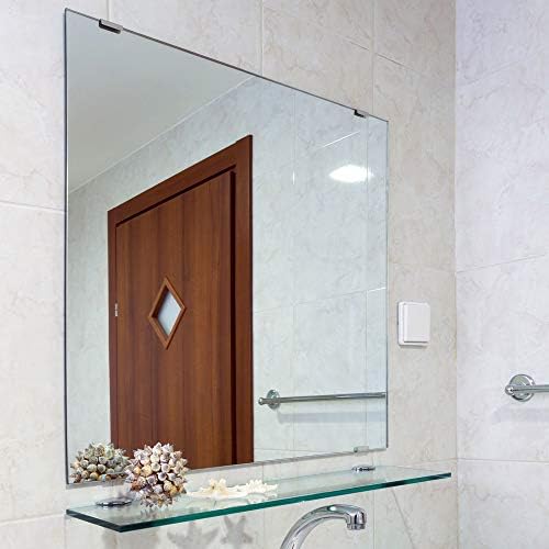 Dulles Glass Floating Shelf Brackets, Rounded Clamps Heavy Duty, Chrome, for Glass, Wood, Acrylic Wall Mounted Shelf Sup