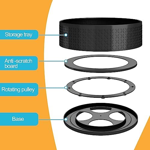 Lazy Susan Organizer Turntable Rotating Seasoning Organizer Metal Spice Rack for Cabinet Countertop Dining Table Refrige