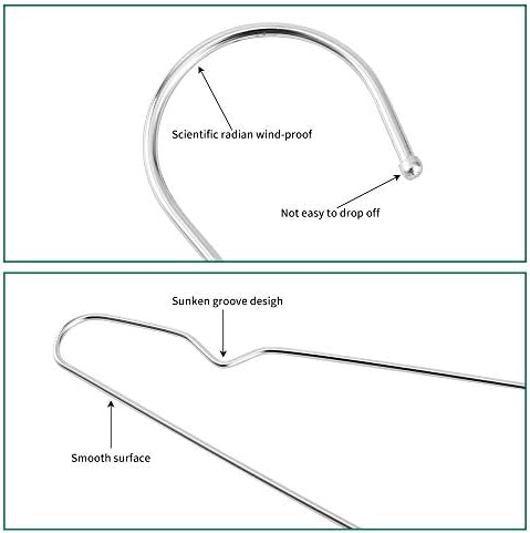 Metal Hangers Clothing Heavy Duty for Closet Stainless Steel Hanger 16.5in by WYCQKL 40 Pack