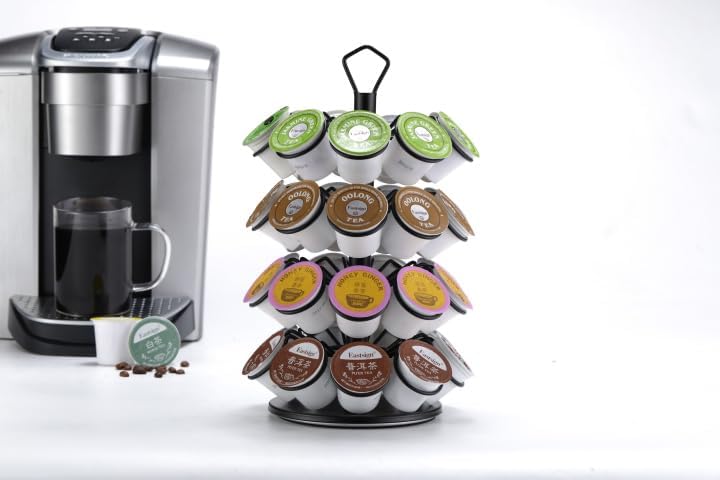 K-Cup Storage Coffee Capsules Pod Holder Carousel Capsule Display Storage for k-cup (36 pods-4 tiers)