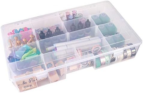 ArtBin XL Solutions Box Craft Organizer with Dividers, Clear
