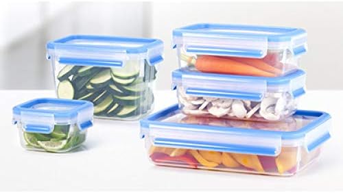 Emsa Clip and Close 5 Piece Storage Set, 5, 8.5, 18.5, 34, 125-Ounces