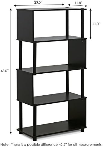 Furinno 5-Tier Flexi Rack, Espresso