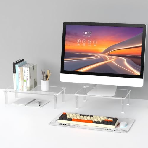 Acrylic Monitor Stand Riser 14X7.8 Clear Computer Stand Riser
