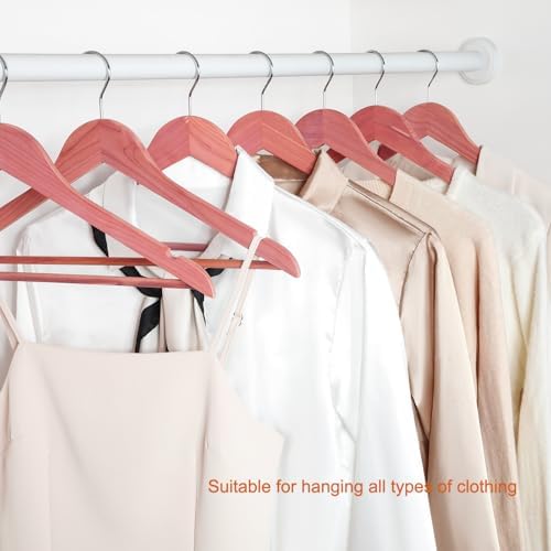 TOPIA HANGER American Red Cedar Wooden Clothes Hangers for Closet 30 Pack