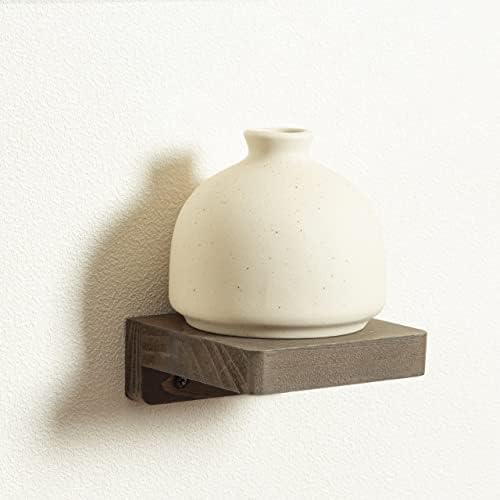 Freezing point Small Floating Shelf for Wall Set of 4 Natural Wood 4Inch Mini Wall Shelves Decor Plant Display Collectib