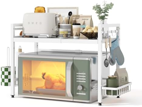 NETEL 2 Tier Expandable Microwave Stand countertop,Microwave Oven Rack
