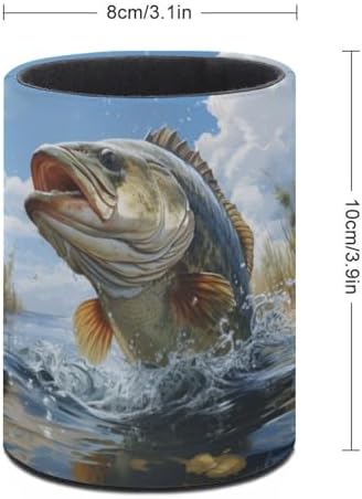 Bass Fish Pen Holder Pencil Cup for Desk Organizer