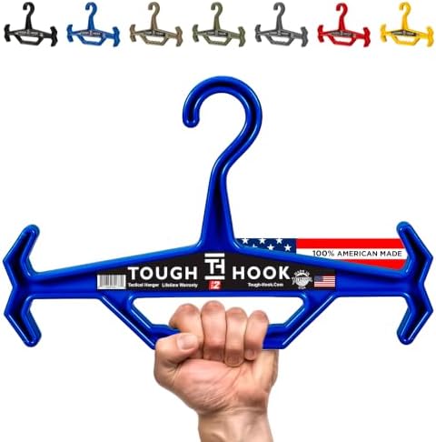 Tough Hook Original Heavy Duty Hanger, USA-Made, Police & Scuba BCD, 1 Blue