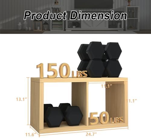 CTESNE【2026 Wooden Thick Frame 2 Cube Storage Organizer Shelf with Anti-Tipping Kits + Reversible Open Back Bookcase, Ho