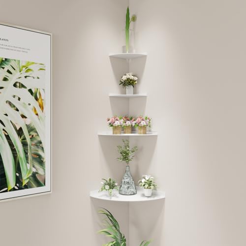 11 Inch Corner Shelf - Heavy Duty 3.0mm Aluminum Alloy Wall Mounted Floating Shelf for Bathroom, Kitchen, Living Room, O