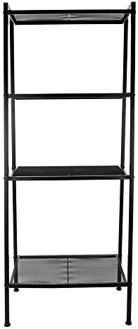 Widen 4-Tier Bookshelf, Free Standing Bookcase Storage Rack Shelves Plant Flower Stand with Wood Look for Living Room, B
