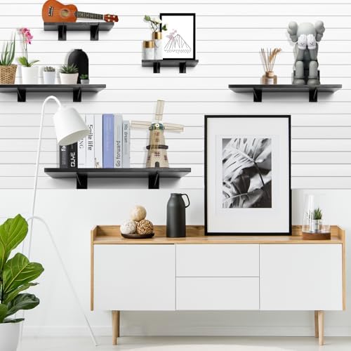 10 Inch Slatwall Shelf Bracket, Slatwall Accessories, Heavy Duty Slat Wall Shelf Bracket with Lip for Garage and Retail 