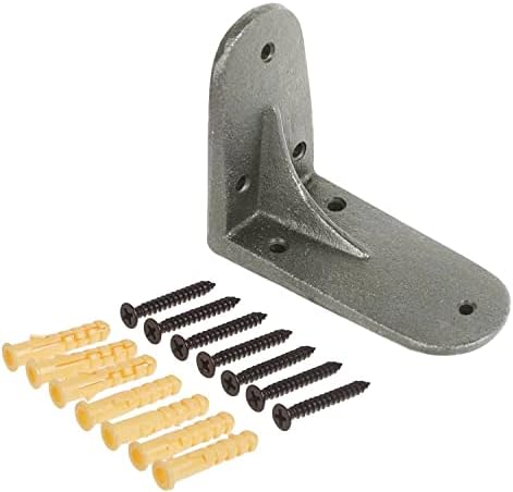 NACH Decorative Shelf Brackets, 2 Pack of 2.8 x 1.8 x 3.5 inch, Antique Metal Cast Iron Shelving Brackets - Metal Shelf 
