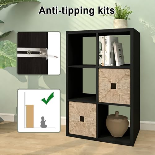 6 Cube Storage Organizer Shelf, Chocolate, 11 inch